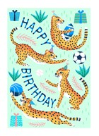 Verjaardagskaart tijgers voetbal happy birthday
